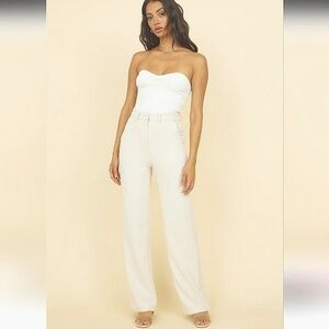 SNDYS Brooklyn Suit Pant Bone white. Size XS